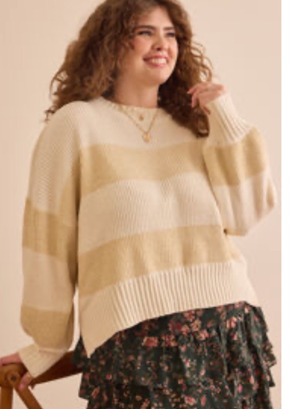 Arula Rachel Chenille Stripe Sparkle Sweater NWT 1X